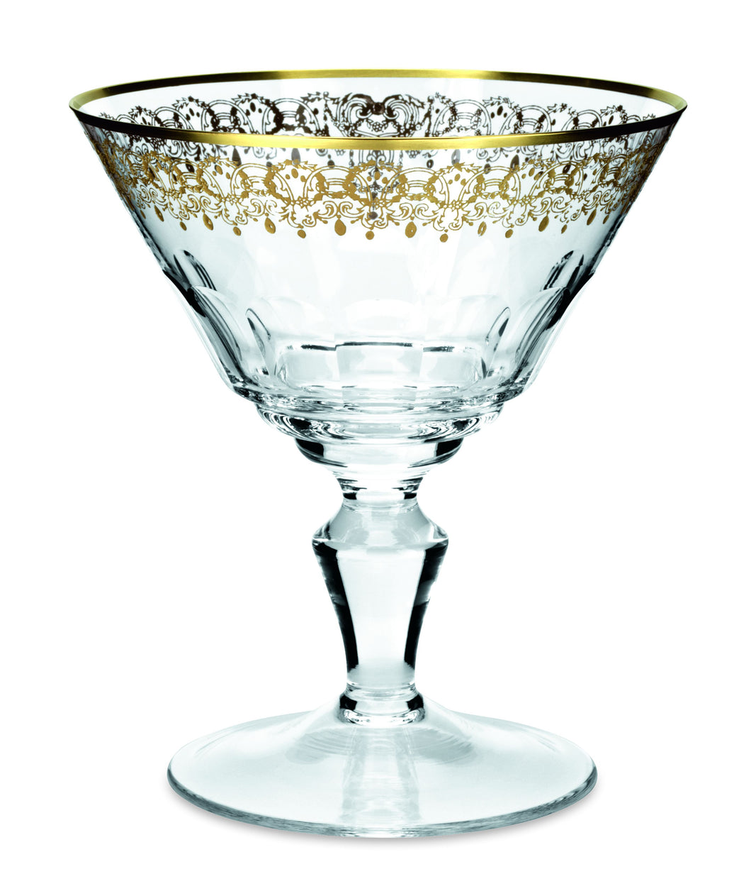 PIERRE klar, Schliff & Golddekoration - Cocktailglas 122 mm (x)