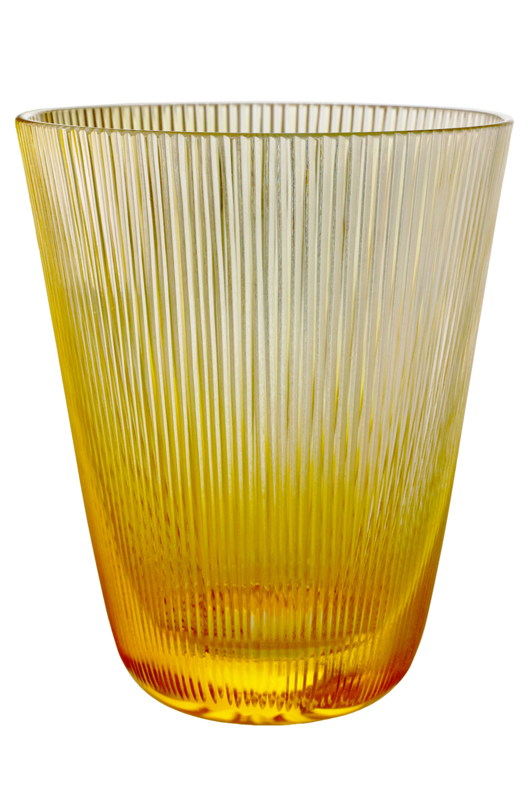 SANSIBAR - mandarin, Becher 107 mm, Linienschliff