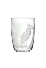 Lade das Bild in den Galerie-Viewer, BIRDS Becher 104 mm / 4.1 in. klares Glas, Gravurbild Marabu
