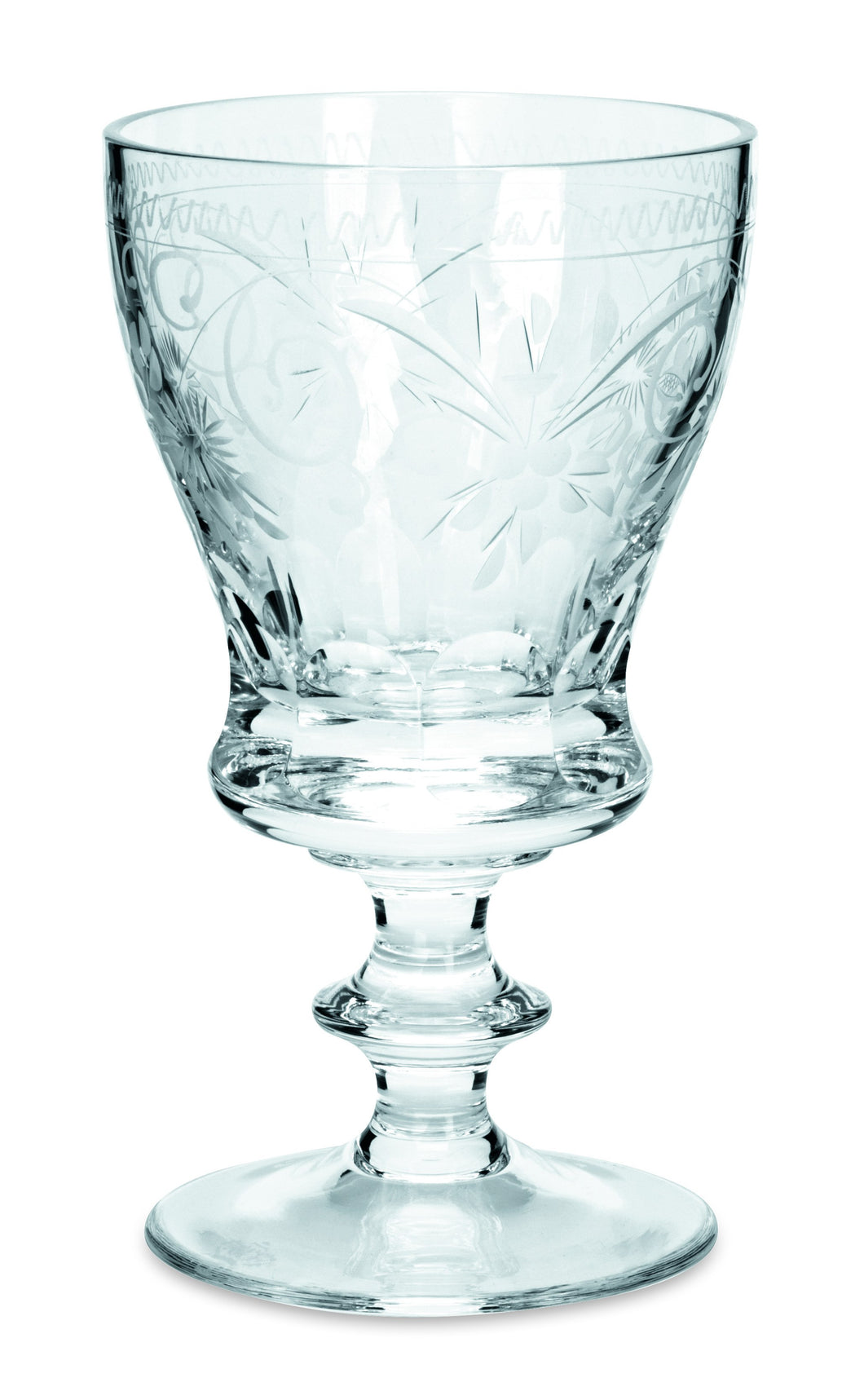 CONCORD klar, Schliff & 'Radgravur' - Weinglas 118 mm