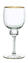 Lade das Bild in den Galerie-Viewer, DELPHI Rotweinglas 215 mm - klares Glas, Stielschliff, Flächenschliff, Eckenschliff, Goldrand
