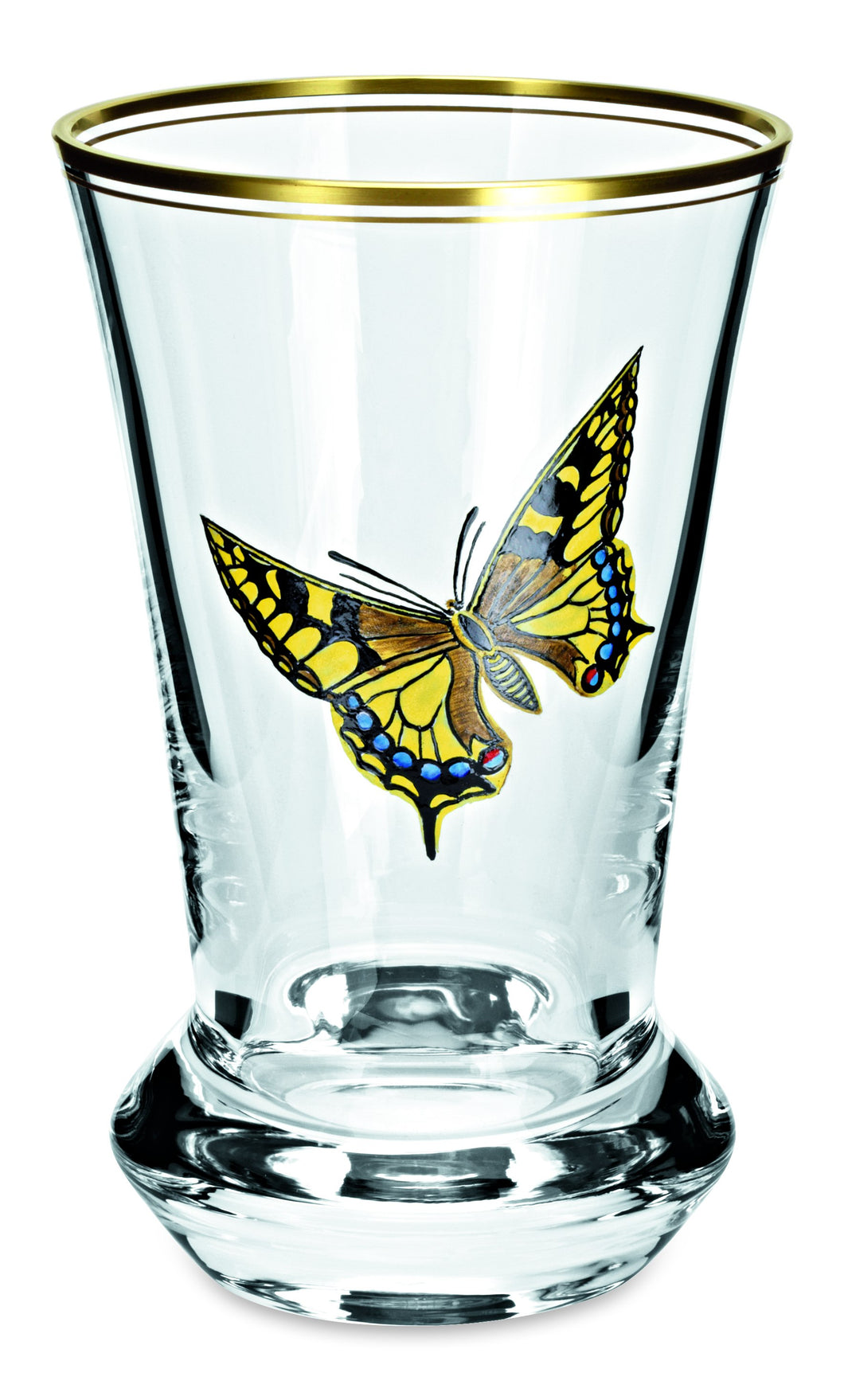 CHARME klar, Malerei 392 'Schmetterling' - Vase 130 mm (x)