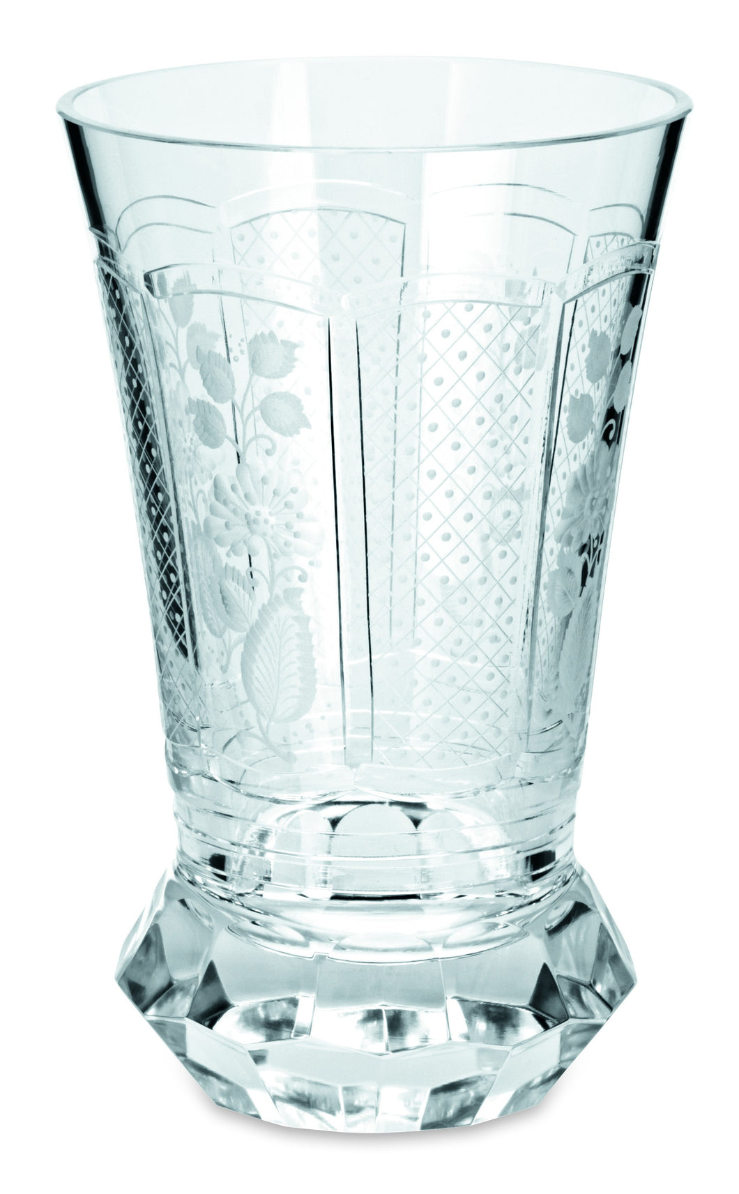 CHARME klar, Flachschnitt & Gravur - Vase 130 mm (x)