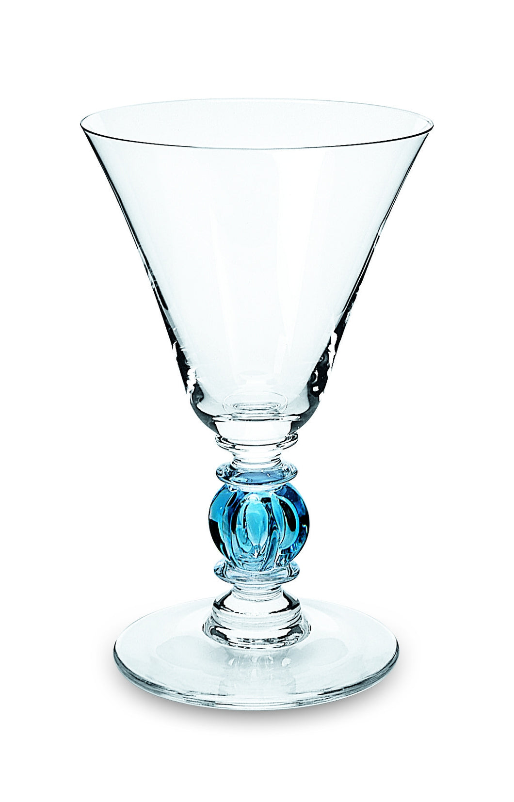 PETERSBURG klar, blaue Hohlkugel - Weinglas 138 mm (x)