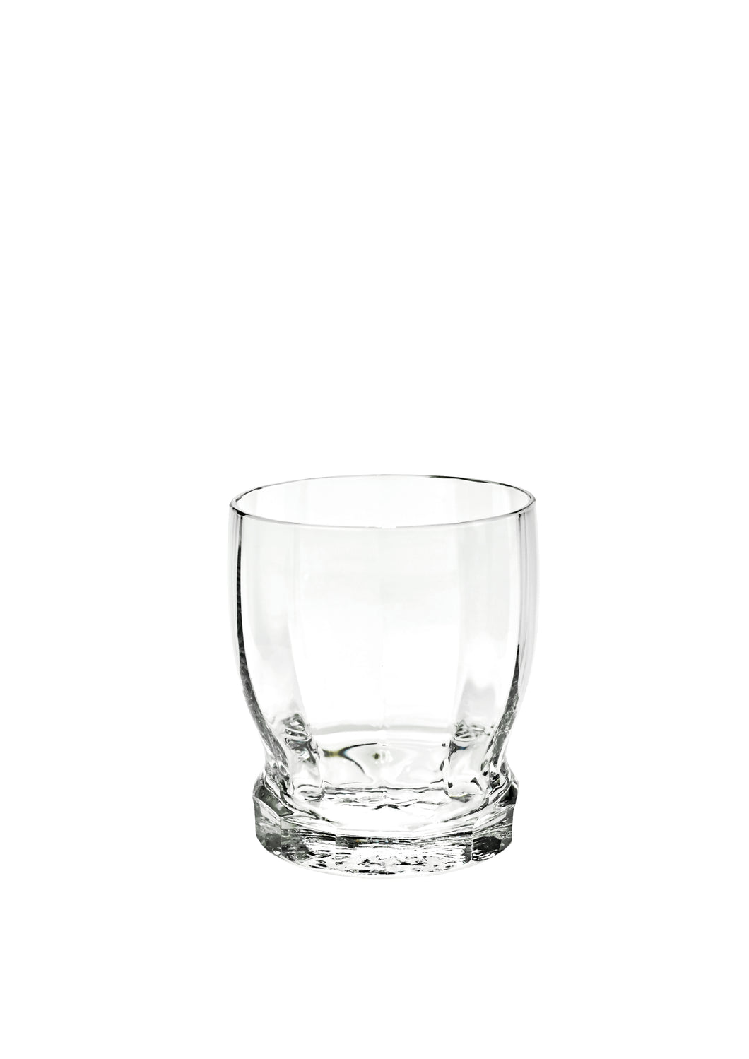 PAN Whiskybecher rundlich 99 mm - klar, optisch, Flächenschliff