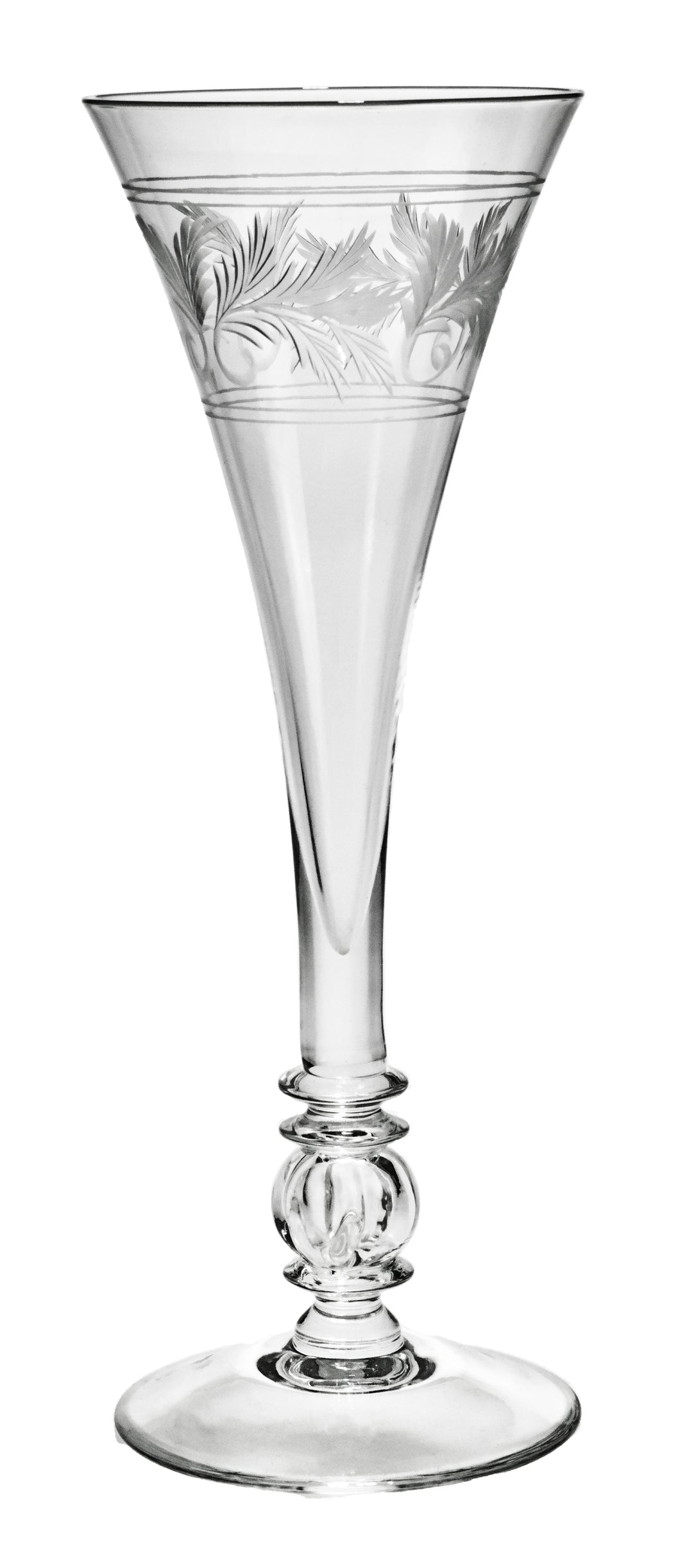PETERSBURG klar, Gravur 'Springbock' - Sektglas 214 mm (Abverkauf)